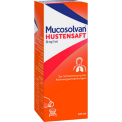 Verpackungsbild (Packshot) von MUCOSOLVAN Saft 30 mg/5 ml