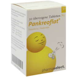 Verpackungsbild (Packshot) von PANKREOFLAT überzogene Tabletten