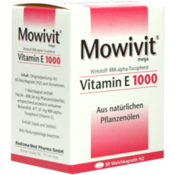 Verpackungsbild (Packshot) von MOWIVIT Vitamin E 1000 Kapseln