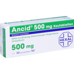 Verpackungsbild(Packshot) von ANCID 500 mg Kautabletten