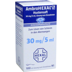 Verpackungsbild (Packshot) von AMBROHEXAL S Hustensaft 30 mg/5 ml