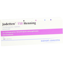 Verpackungsbild (Packshot) von JODETTEN 150 Henning Tabletten