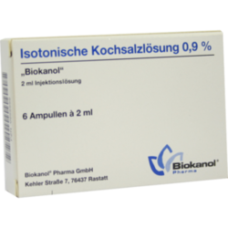 Verpackungsbild (Packshot) von ISOTONISCHE Kochsalzlösung 0,9% Biokanol Ampullen