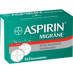 Verpackungsbild (Packshot) von ASPIRIN MIGRÄNE 500 mg Brausetabletten
