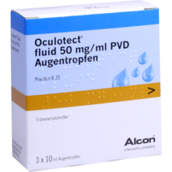 Verpackungsbild (Packshot) von OCULOTECT fluid PVD Augentropfen