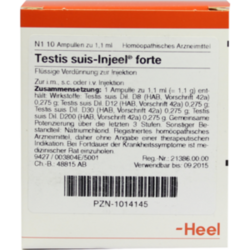 Verpackungsbild(Packshot) von TESTIS SUIS Injeel forte Ampullen