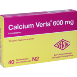 Verpackungsbild (Packshot) von CALCIUM VERLA 600 mg Filmtabletten