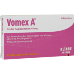 Verpackungsbild (Packshot) von VOMEX A Kinder-Suppositorien 40 mg