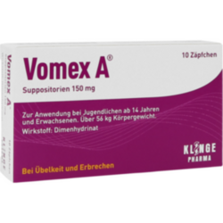 Verpackungsbild (Packshot) von VOMEX A 150 mg Suppositorien