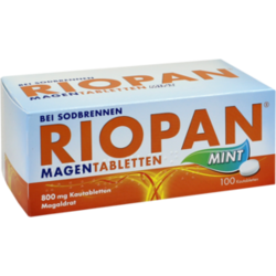 Verpackungsbild (Packshot) von RIOPAN Magen Tabletten Mint 800 mg Kautabletten
