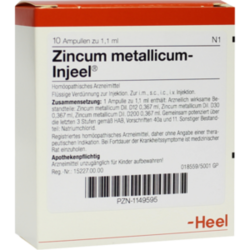 Verpackungsbild(Packshot) von ZINCUM METALLICUM INJEEI Ampullen