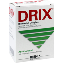 Verpackungsbild (Packshot) von DRIX Bisacodyl Dragees