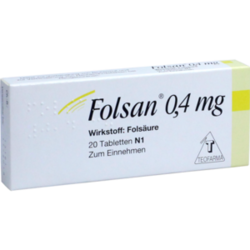 Verpackungsbild (Packshot) von FOLSAN 0,4 mg Tabletten