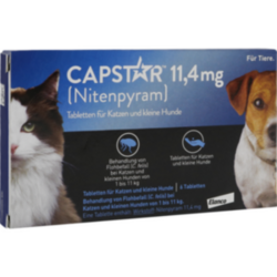 Verpackungsbild (Packshot) von CAPSTAR 11,4 mg Tabletten f.Katzen/kleine Hunde