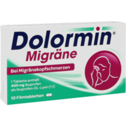 Verpackungsbild (Packshot) von DOLORMIN Migräne Filmtabletten