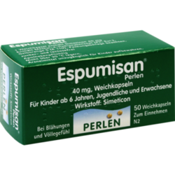 Verpackungsbild (Packshot) von ESPUMISAN Perlen 40 mg Weichkapseln