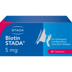 Verpackungsbild (Packshot) von BIOTIN STADA 5 mg Tabletten
