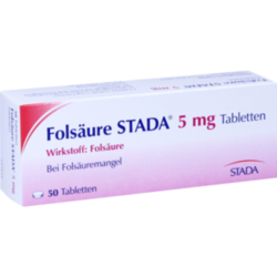 Verpackungsbild (Packshot) von FOLSÄURE STADA 5 mg Tabletten