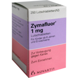 Verpackungsbild(Packshot) von ZYMAFLUOR 1 mg Lutschtabletten
