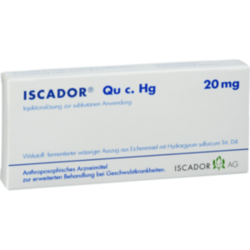 Verpackungsbild (Packshot) von ISCADOR Qu c.Hg 20 mg Injektionslösung