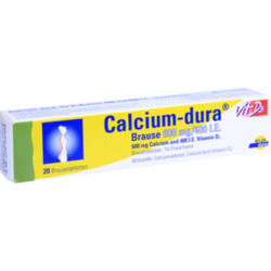 Verpackungsbild (Packshot) von CALCIUM DURA Vit D3 Brause 600 mg/400 I.E.