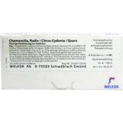 Verpackungsbild (Packshot) von CHAMOMILLA RADIX Citrus Cydonia/Quarz Ampullen