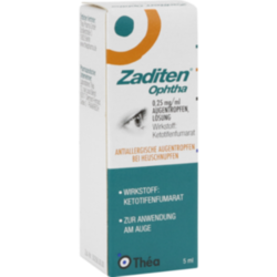 Verpackungsbild (Packshot) von ZADITEN ophtha 0,25 mg/ml Augentropfen
