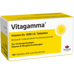 Verpackungsbild (Packshot) von VITAGAMMA Vitamin D3 1.000 I.E. Tabletten