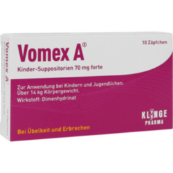 Verpackungsbild (Packshot) von VOMEX A Kinder-Suppositorien 70 mg forte