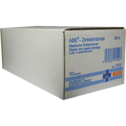 Verpackungsbild (Packshot) von ABE ZINKLEIMBINDE elastisch 8 cmx7 m