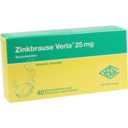 Verpackungsbild (Packshot) von ZINKBRAUSE Verla 25 mg Brausetabletten