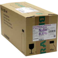 Verpackungsbild (Packshot) von NATRIUMHYDROGENCARBONAT B.Braun 8,4% Glas