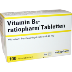 Verpackungsbild (Packshot) von VITAMIN B6-RATIOPHARM 40 mg Filmtabletten