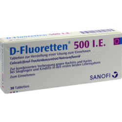 Verpackungsbild (Packshot) von D FLUORETTEN 500 Tabletten