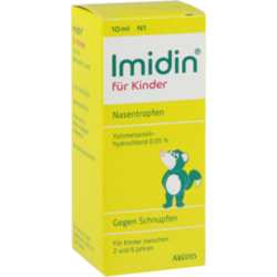 Verpackungsbild (Packshot) von IMIDIN Nasentropfen für Kinder
