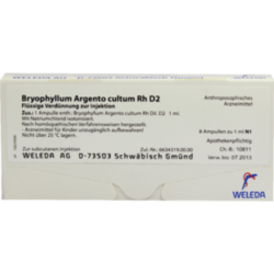 Verpackungsbild (Packshot) von BRYOPHYLLUM ARGENTO cultum Rh D 2 Ampullen