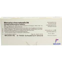 Verpackungsbild (Packshot) von MERCURIUS VIVUS NATURALIS D 6 Ampullen