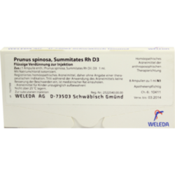 Verpackungsbild (Packshot) von PRUNUS SPINOSA SUMMITATES Rh D 3 Ampullen