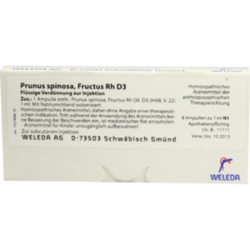 Verpackungsbild (Packshot) von PRUNUS SPINOSA FRUCTUS Rh D 3 Ampullen