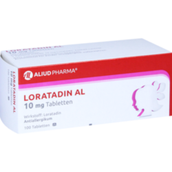 Verpackungsbild (Packshot) von LORATADIN AL 10 mg Tabletten