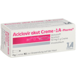 Verpackungsbild (Packshot) von ACICLOVIR akut Creme-1A Pharma
