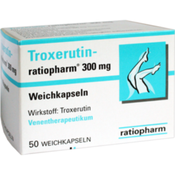 Verpackungsbild (Packshot) von TROXERUTIN-ratiopharm 300 mg Weichkapseln
