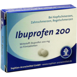 Verpackungsbild(Packshot) von IBUPROFEN Sophien 200 Filmtabletten