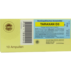 Verpackungsbild (Packshot) von TARAXAN D 3 flüssige Verdünnung z.Injektion Amp.