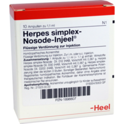 Verpackungsbild (Packshot) von HERPES SIMPLEX Nosode Injeel Ampullen