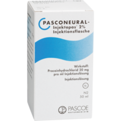 Verpackungsbild(Packshot) von PASCONEURAL Injektopas 2% Injektionsflaschen