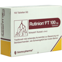 Verpackungsbild (Packshot) von RUTINION FT 100 mg Tabletten