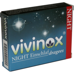 Verpackungsbild(Packshot) von VIVINOX Night Einschlafdragees überzogene Tab.