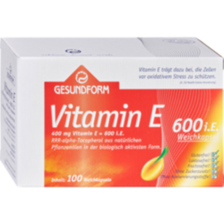 Verpackungsbild (Packshot) von GESUNDFORM Vitamin E 400 mg Kapseln