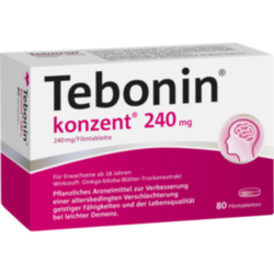 Verpackungsbild (Packshot) von TEBONIN konzent 240 mg Filmtabletten